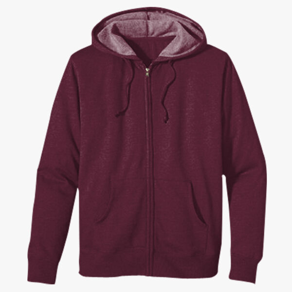 Unisex Heathered Full-Zip Hooded Sweatshirt Thumbnail