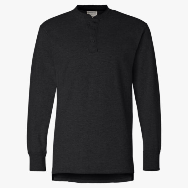 Men's Vintage Brushed Jersey Henley Thumbnail
