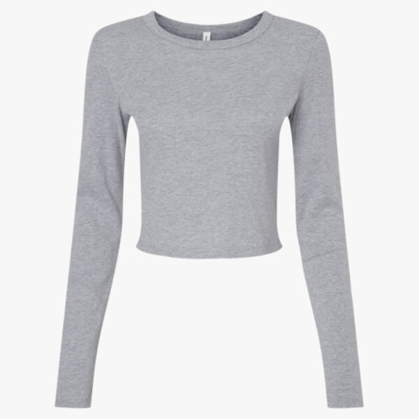 Women's Micro Rib Long Sleeve Baby Tee Thumbnail