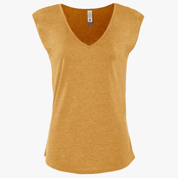 Women's Festival Sleeveless Deep V-Neck T-Shirt Thumbnail