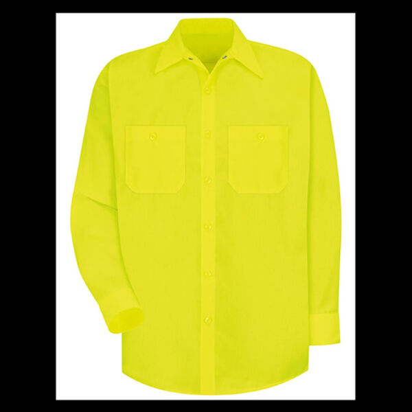 Men's Tall Enhanced Visibility Long Sleeve Work Shirt Thumbnail