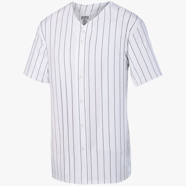 Youth Pinstripe Full Button Baseball Jersey Thumbnail