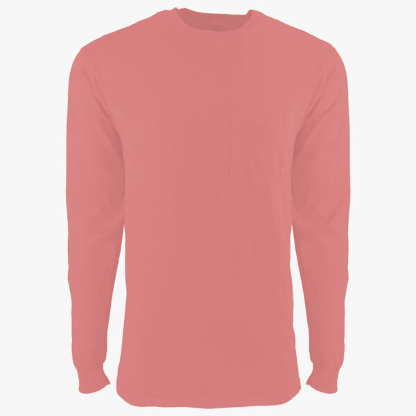 Unisex Inspired Dye Long Sleeve Pocket T-Shirt Thumbnail
