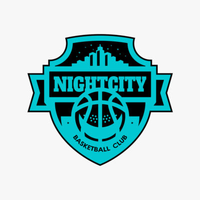 Night city Basketball club logo template Thumbnail