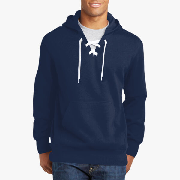 Lace Up Pullover Hooded Sweatshirt Thumbnail