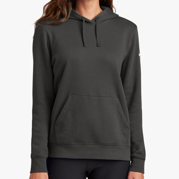 Ladies Club Fleece Sleeve Swoosh Pullover Hoodie Thumbnail