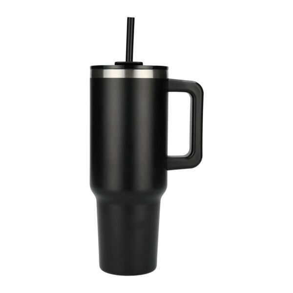 40 oz Vacuum Insulated Eco-Friendly Travel Tumbler With Straw Thumbnail