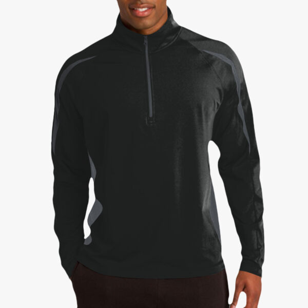 Sport Wick ® Stretch 1/2 Zip Colorblock Pullover Thumbnail