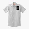Short Sleeve Striped Industrial Work Shirt Thumbnail