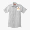 Short Sleeve Striped Industrial Work Shirt Thumbnail