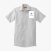 Short Sleeve Striped Industrial Work Shirt Thumbnail