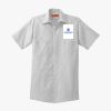 Short Sleeve Striped Industrial Work Shirt Thumbnail